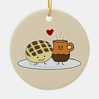Sweet Bread Hot Chocolate Pan dulce Mexican concha Ceramic Ornament