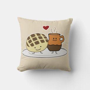 Sweet Bread Hot Chocolate Pan dulce Mexican concha Cushion