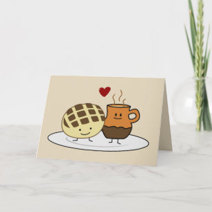 Sweet Bread Hot Chocolate Pan dulce Mexican concha Thank You Card