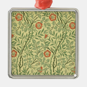 Sweet Briar Pattern (by William Morris) Metal Ornament