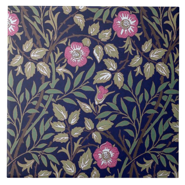 Sweet Briar, William Morris Ceramic Tile (Front)