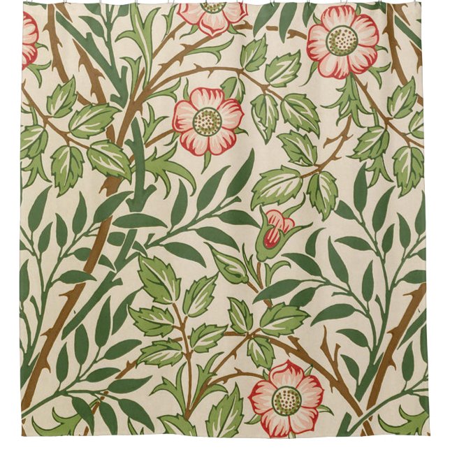 Sweet Briar William Morris Shower Curtain (Front)