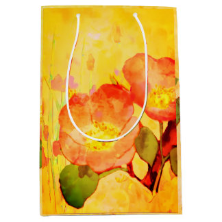 Sweet Briar Yellow Pinks Floral Gift Bag