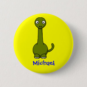 Sweet brontosaurus 6 cm round badge