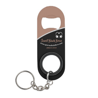 Sweet  Brown Bean Promotional Business Keychain