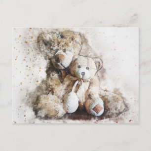 Sweet Brown Teddy Bears Post Card