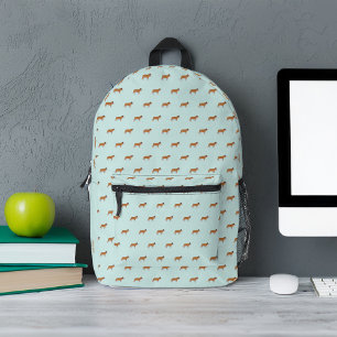 Sweet Bulldogs Pattern Personalised Printed Backpack