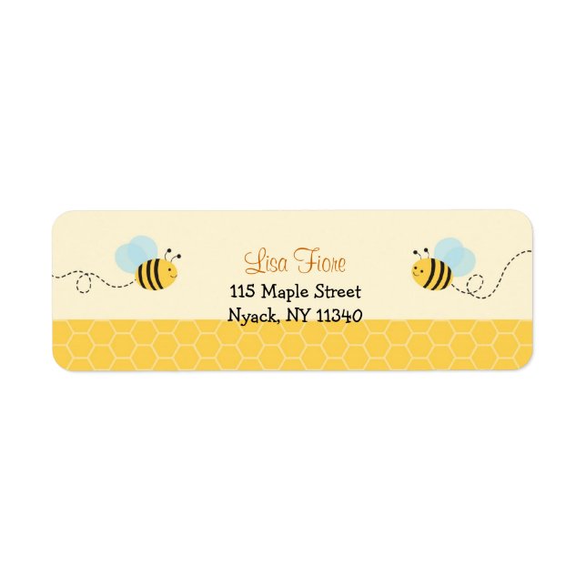 Sweet Bumble Bee Address Labels (Front)