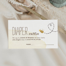 Sweet Bumble Bee Baby Shower Diaper Raffle