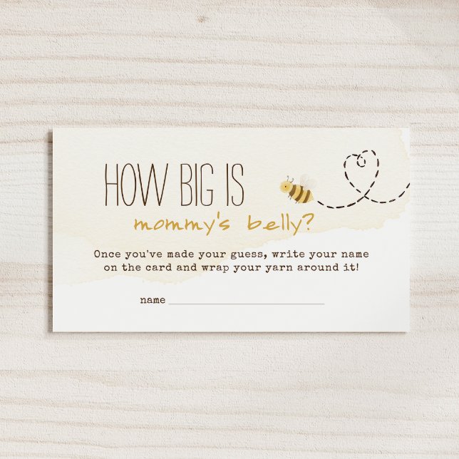 Sweet Bumble Bee How Big Is Mommys Belly Game Card (Creator Uploaded)