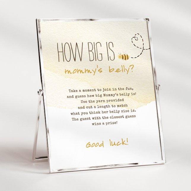 Sweet Bumble Bee How Big Is Mummy's Belly Sign (Creator Uploaded)