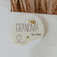 Sweet Bumblebee Baby Shower Grandma To Bee Button