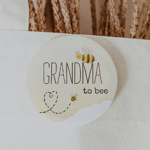 Sweet Bumblebee Baby Shower Grandma To Bee Button