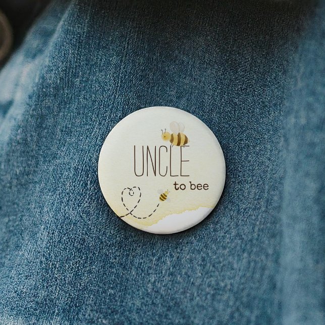Sweet Bumblebee Baby Shower Uncle To Bee Button (Creator Uploaded)