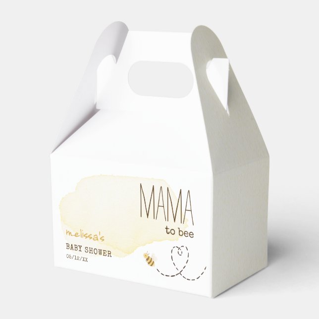 Sweet Bumblebee Mama To Bee Baby Shower Favour Box (Front Side)