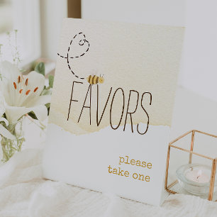 Sweet Bumblebee Mama To Bee Baby Shower Favours Pedestal Sign