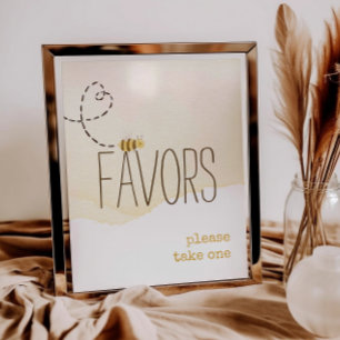 Sweet Bumblebee Mama To Bee Baby Shower Favours Poster