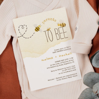 Sweet Bumblebee Parents To Bee Couples Baby Shower Invitation