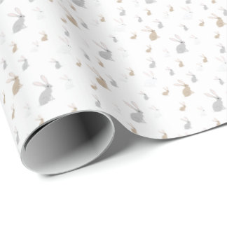 Sweet Bunnies-White Wrapping Paper