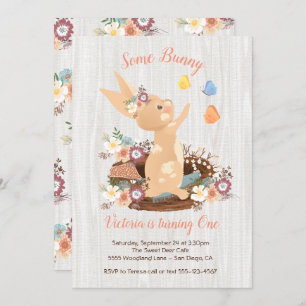 Sweet Bunny Birthday Party Invitations