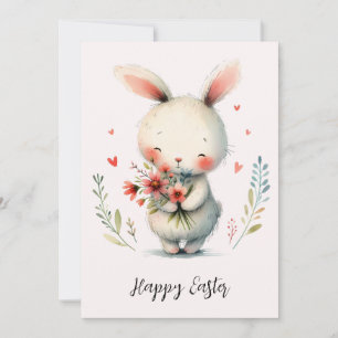 Sweet Bunny & Blooms – Easter Joy Card