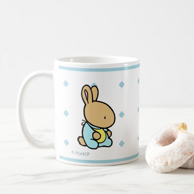 Sweet Bunny, Classic Mug with diamond pattern (With Donut)