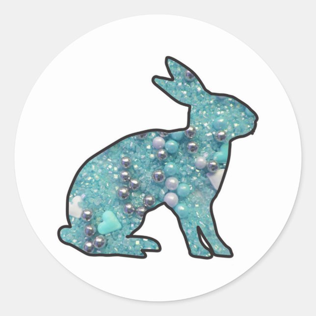 Sweet Bunny Classic Round Sticker (Front)