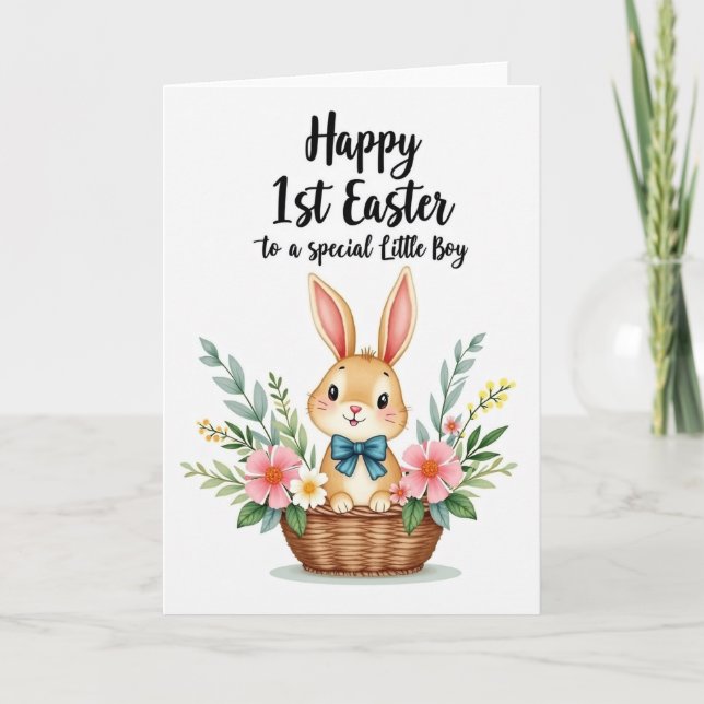 Sweet Bunny First Easter Card (Front)