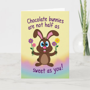 Sweet Bunny Flower Gift Card