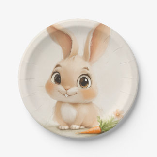 Sweet Bunny Joy Paper Plate