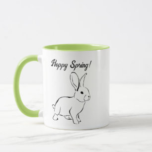 Sweet Bunny Rabbit, Cute Spring or Easter Cartoon Mug