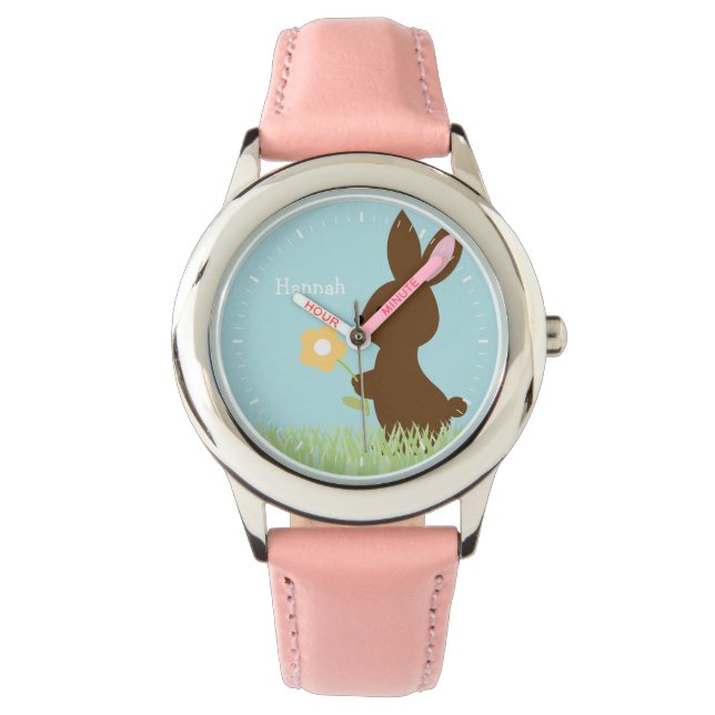 Sweet Bunny Rabbit Personalised Watch (Front)