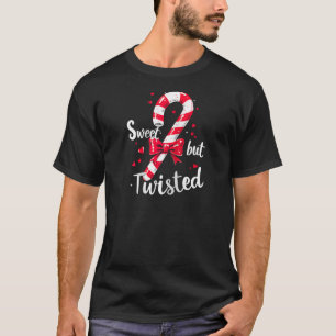 Sweet But Twisted Candy Cane Christmas Xmas Adult  T-Shirt