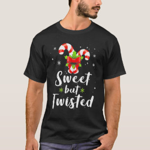 Sweet But Twisted Christmas Funny Candy Cane Xmas T-Shirt