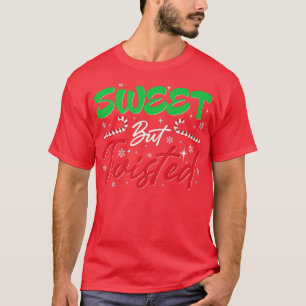 Sweet but Twisted Funny Candy Cane Christmas Mens T-Shirt