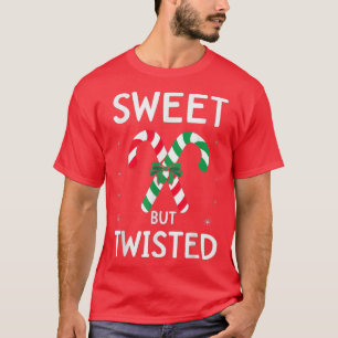 Sweet but Twisted Funny Candy Cane Christmas Mens T-Shirt