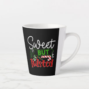 Sweet But Twisted Funny Christmas Candy Cane Latte Mug