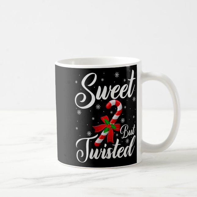 Sweet But Twisted Funny Christmas Candy Cane Premi Coffee Mug (Right)