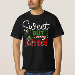 Sweet But Twisted Funny Christmas Candy Cane T-Shirt