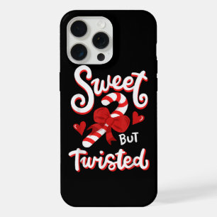 Sweet But Twisted Funny Christmas Candy Cane Xmas iPhone 15 Pro Max Case