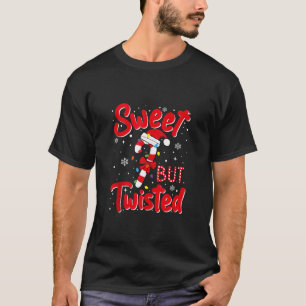 Sweet But Twisted Funny Christmas Candy Cane Xmas T-Shirt