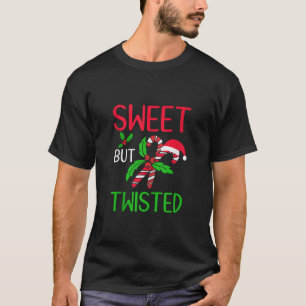 Sweet But Twisted Funny Christmas Candy Cane Xmas T-Shirt