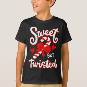 Sweet But Twisted Funny Christmas Candy Cane Xmas  T-Shirt