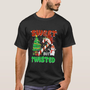 Sweet But Twisted Funny Christmas Candy Cane Xmas T-Shirt