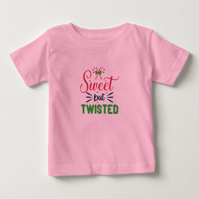 Sweet But Twisted Holiday T-Shirt | Festive Candy  (Front)