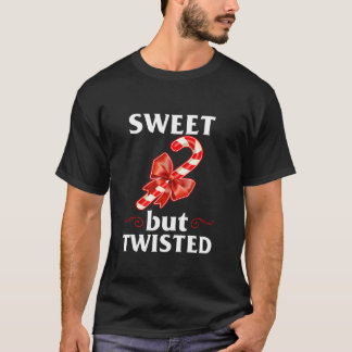 Sweet But Twisted Merry Christmas Candy Cane Long  T-Shirt