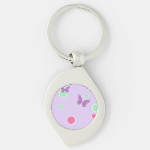 sweet butterflies and polka dots key ring