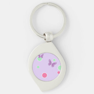 sweet butterflies and polka dots key ring