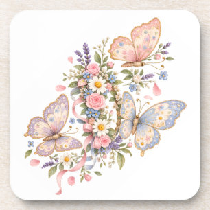 Sweet Butterfly Garden Design for Magical  Coaster