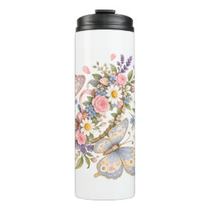 Sweet Butterfly Garden Design for Magical Thermal Tumbler
